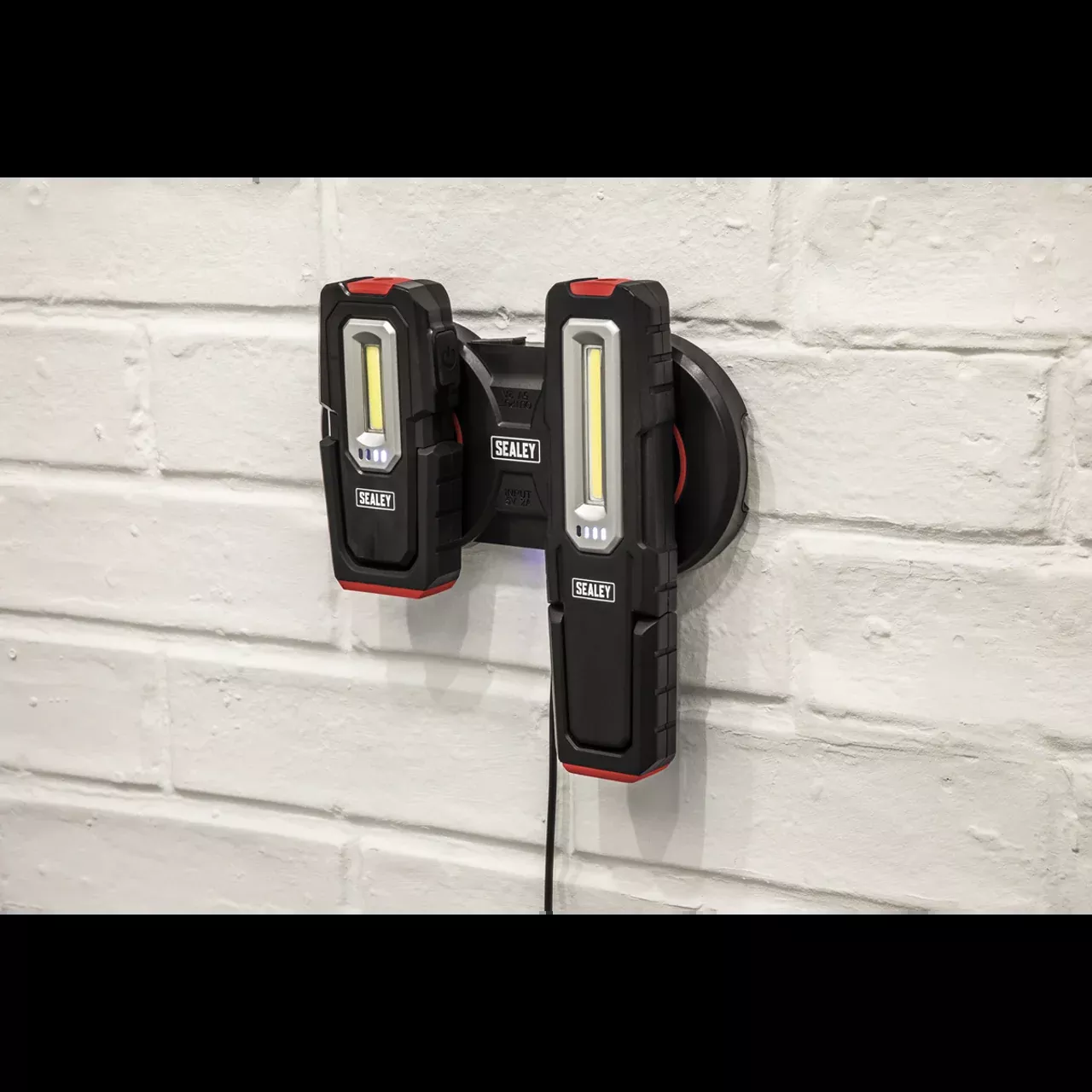 PAIR OF LED TORCHES, WIRELESS MAGNETIC CHARGING BASE 3W & 5W