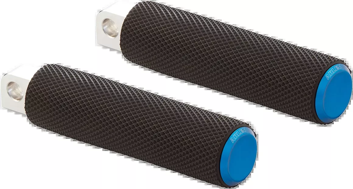 Passenger Knurled Footpegs - Blue - FL/FX '18-'25