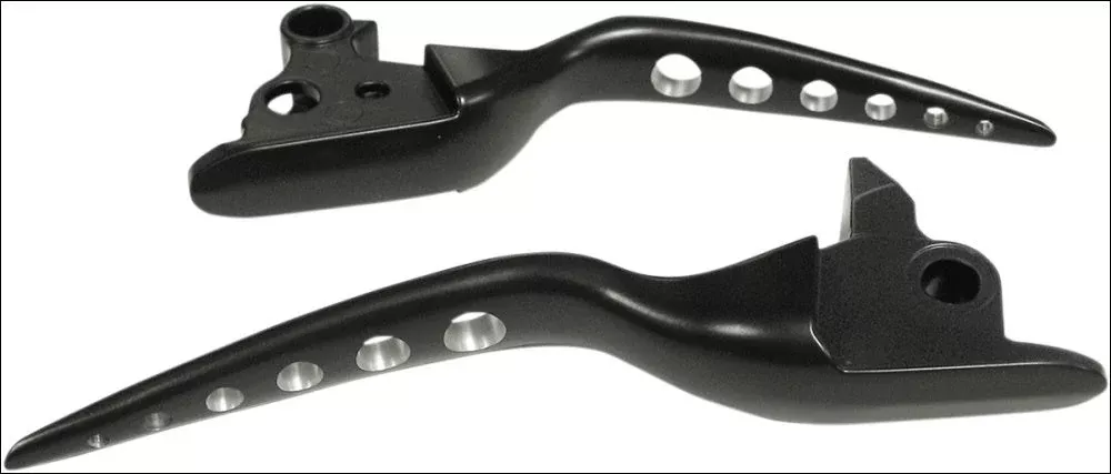 Paul Yaffe Bagger Nation Black Racing Hand Cable ClutchLevers Harley FLH 08-13