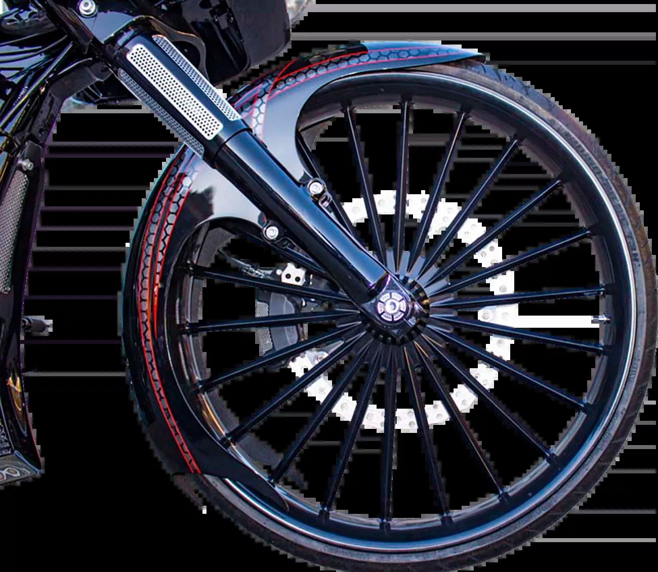 Paul Yaffe Steel Talon Front Fender 2014-24 Harley Touring 21" Wheel w/ Adapters