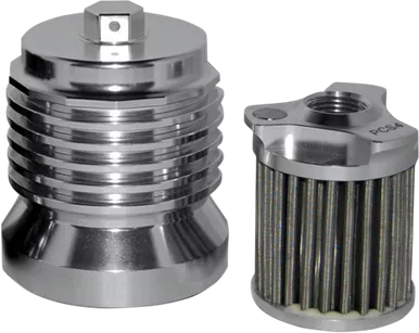 PC Racing Flo "Spin-on" Oil Filter - Polished