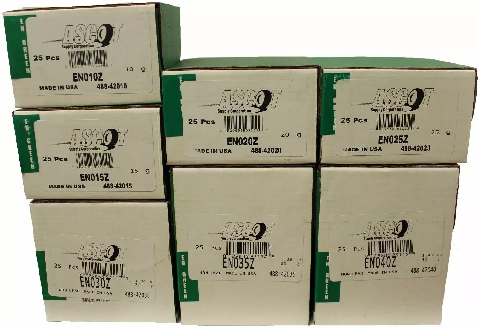 Perfect Equipment EN Coated Zinc Wheel Weight Bundle 10gm – 40gm (7 Items)