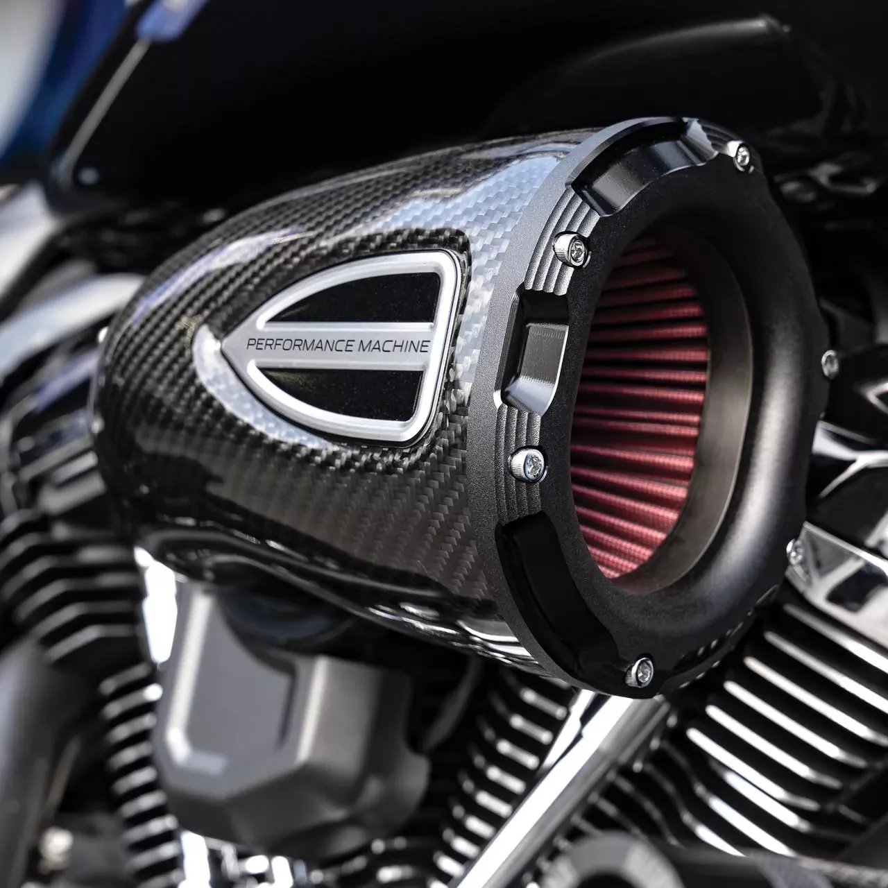 Performance Machine C4 Series Air Cleaner Kit for '17-23 Harley Davidson Touring and '18-23 Softail Models - Black Ops (Not for '23-'24 CVO Models or '24 FLHX/FLTR)