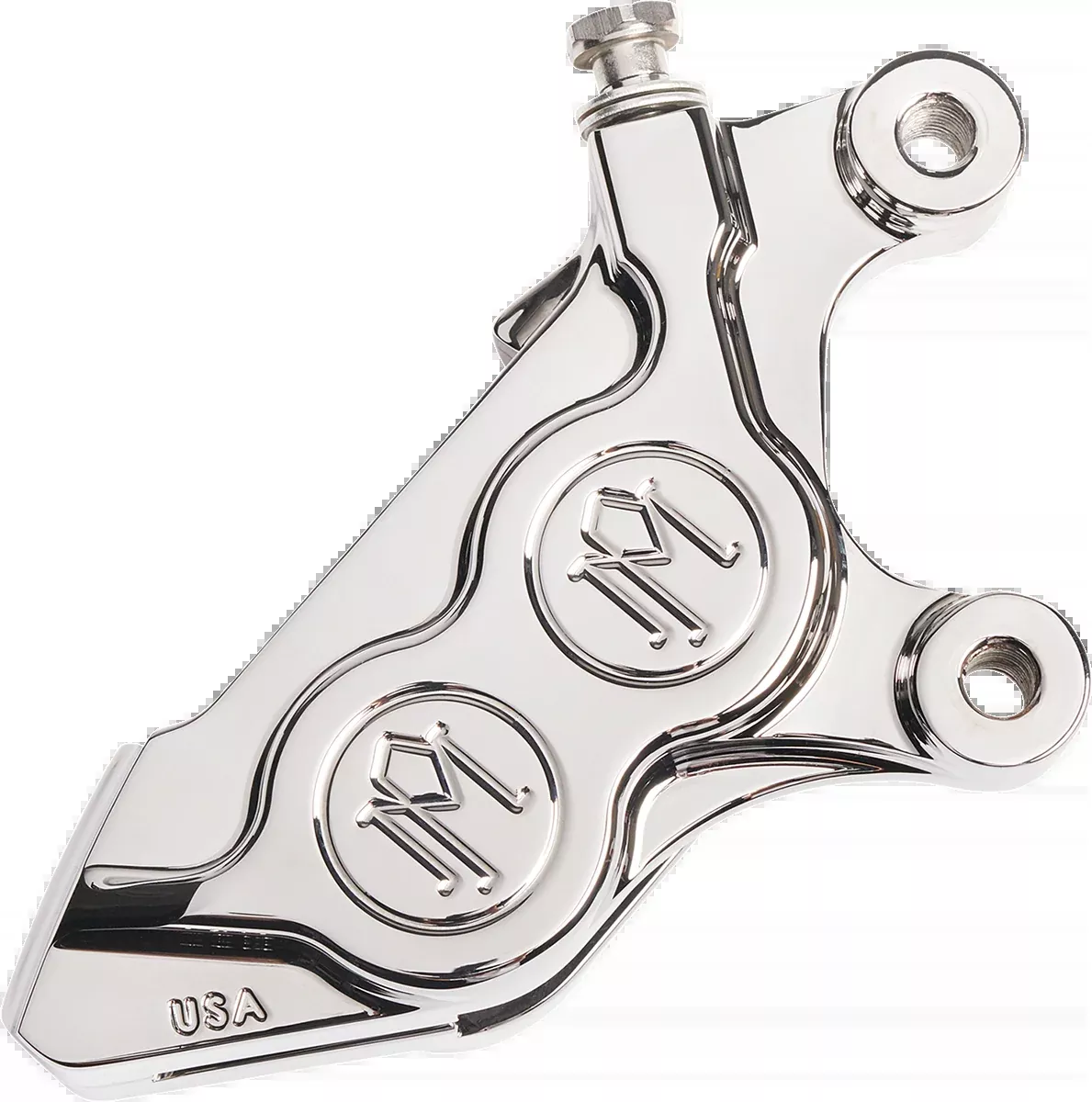 Performance Machine Chrome Front Right Side 4 Piston Brake Caliper for Harley
