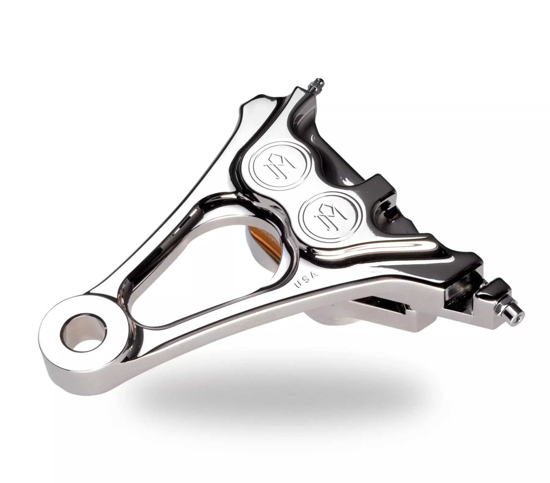 Performance Machine Chrome Rear Brake Integrated Caliper Harley Softail 08-14