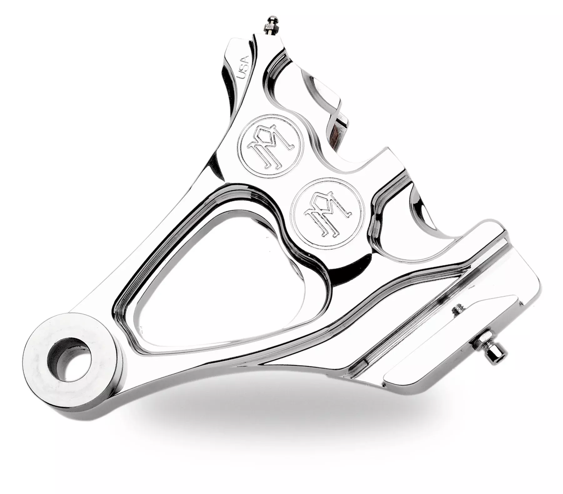 Performance Machine Chrome Rear Brake Integrated Caliper Harley Softail 87-99