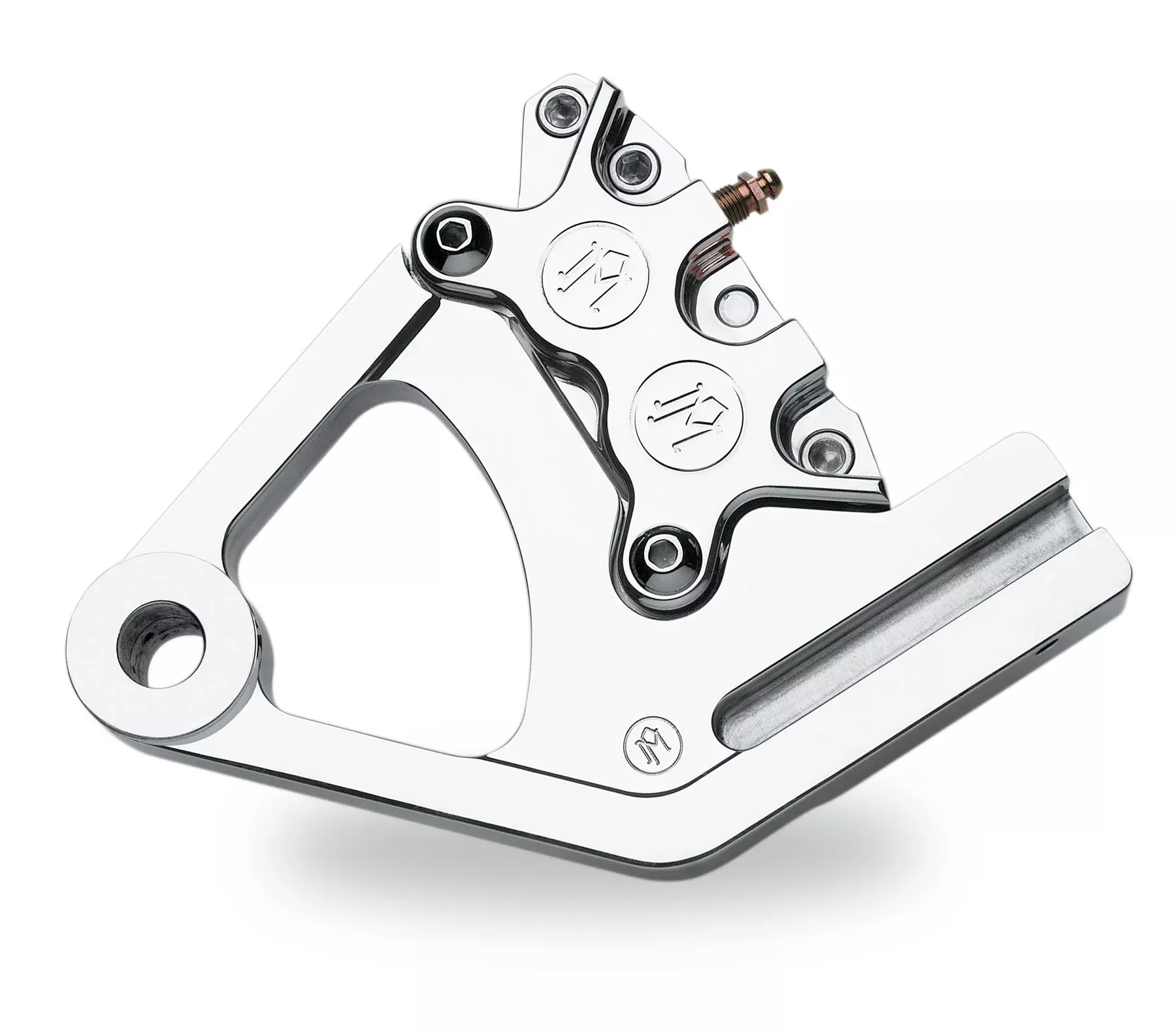 Performance Machine Chrome Rear BrakeCaliper Bracket Harley Softail 00-07