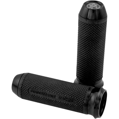 Performance Machine Elite Grips for Harley Dual Cable - Black