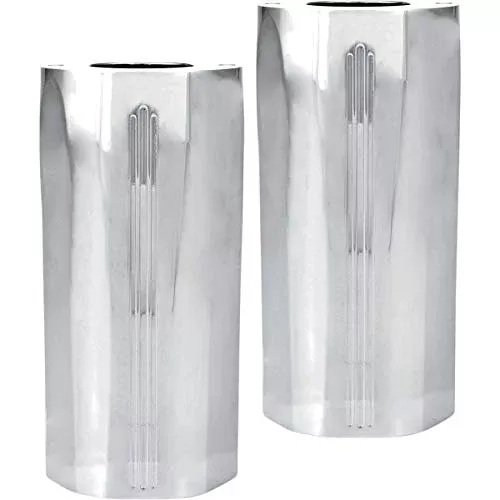 Performance Machine Fork Slider Covers – Tech (Chrome) for 14 Harley FLHX2