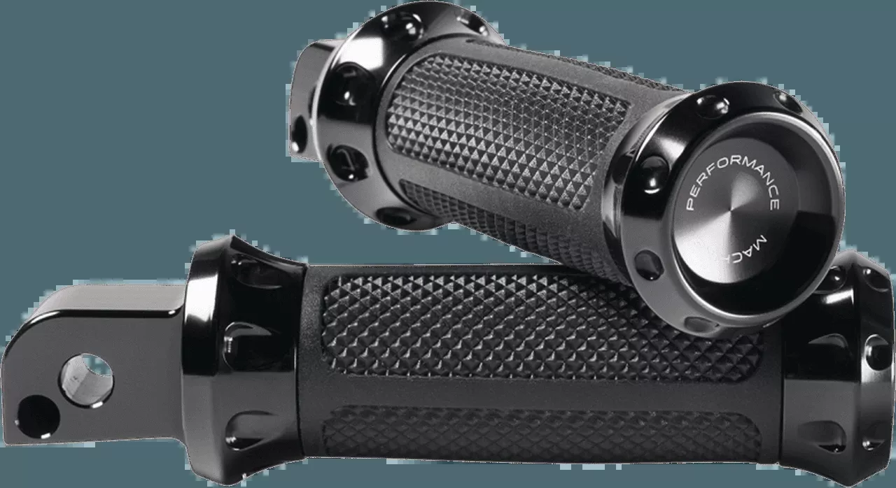 Performance Machine Over Drive Passenger Foot Pegs for '18-Up Harley Davidson Softail Models - Black