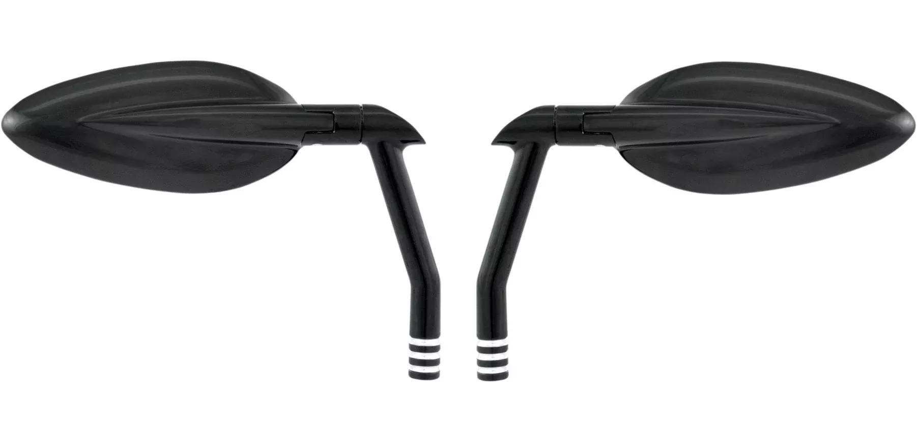 Performance Machine PM Black Contrast Cut Vision Blade Mirrors Pair Harley Metric