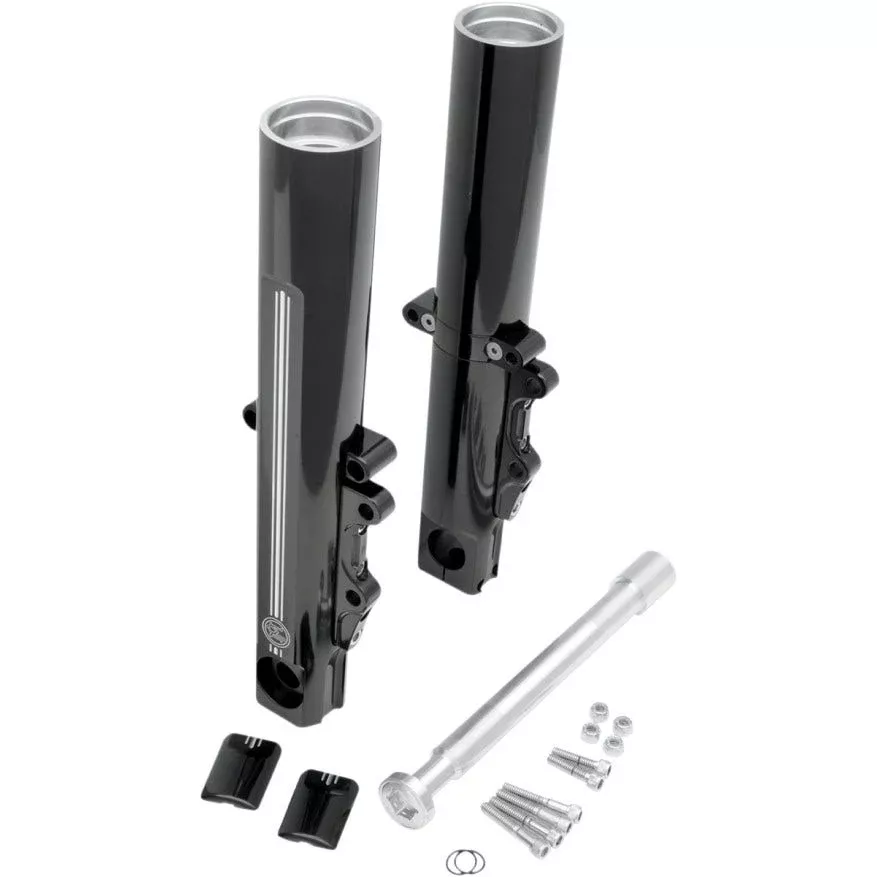 Performance Machine PM Black Contrast Dual Disc Lower Legs Sliders 14-18 FLH