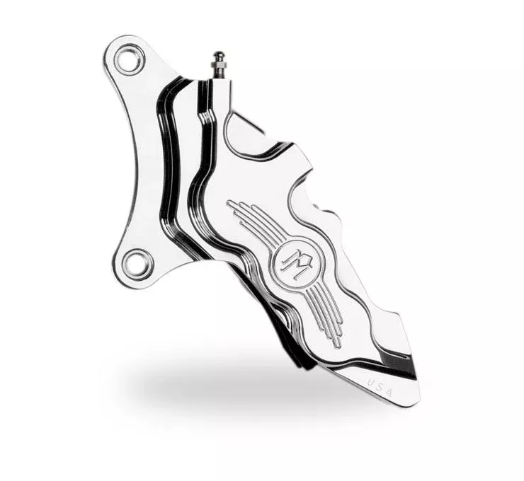 Performance Machine PM Chrome 13.0 Right Side 6 Piston Caliper 00-20 Harley