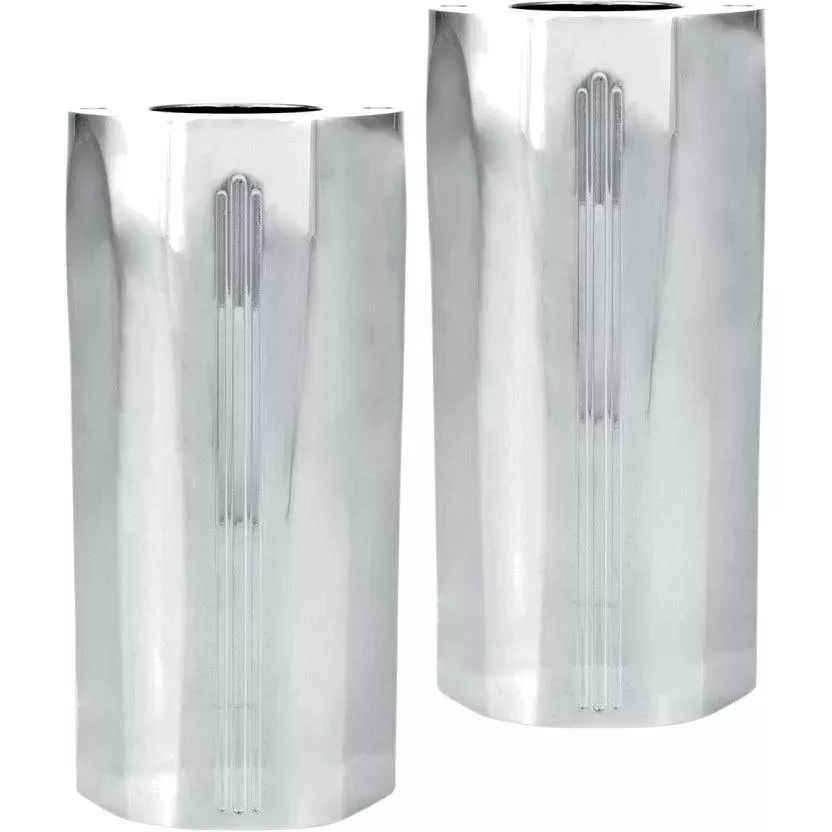 Performance Machine PM Chrome Tech Fork Boots Upper Slider Covers Harley 14-22