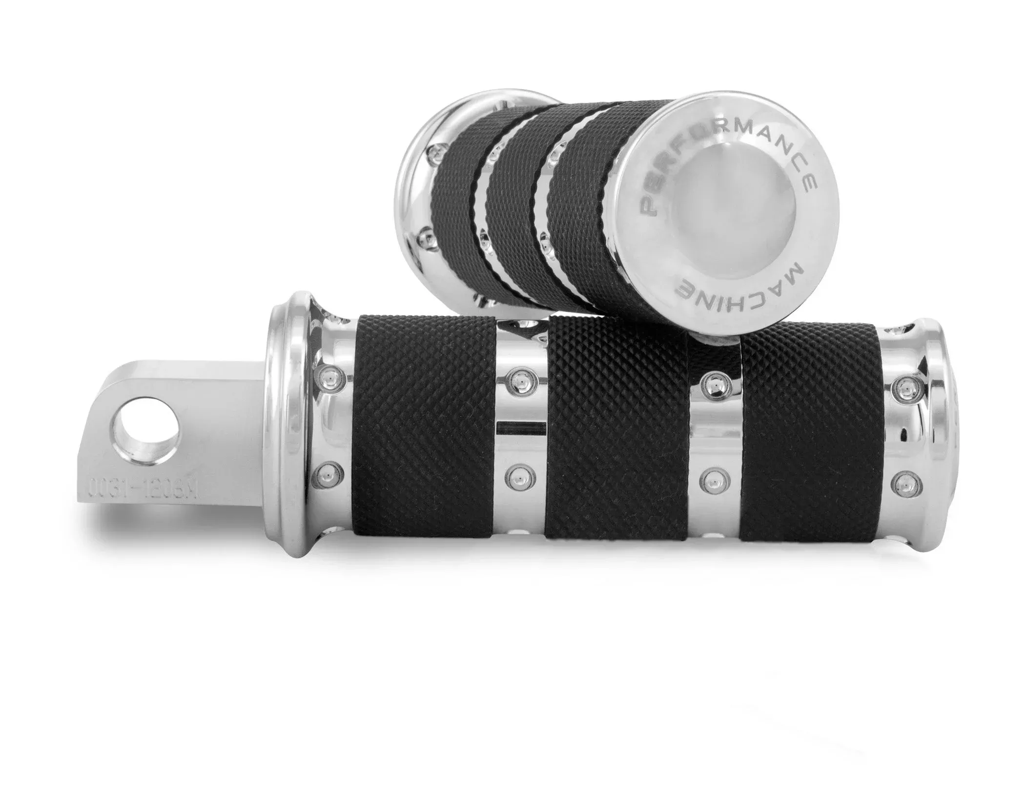 Performance Machine PM Chrome XLS Male Mount Foot Pegs for Harley Pair
