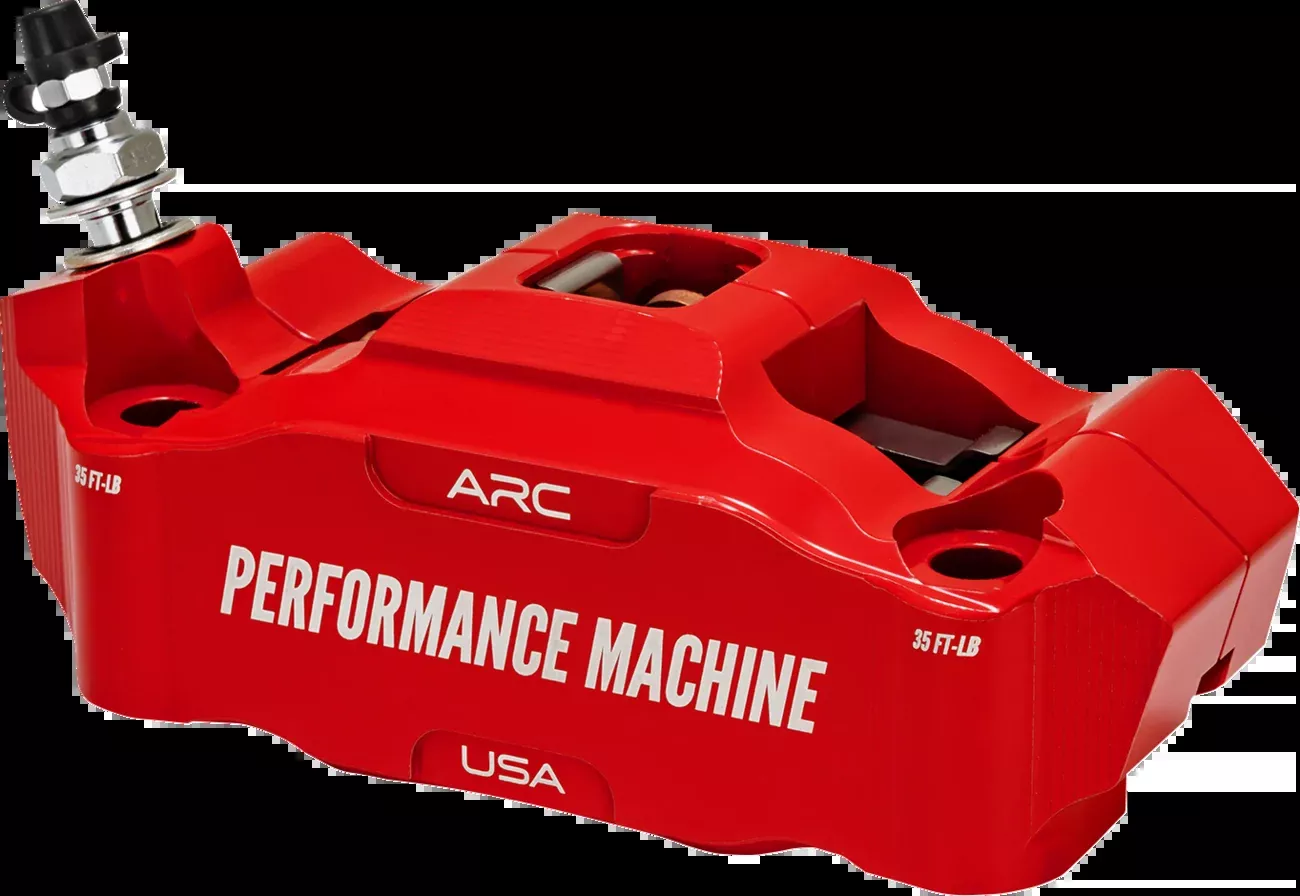 PERFORMANCE MACHINE (PM) Radial Mount Caliper - Front Left - Red - 0052-2427-RC