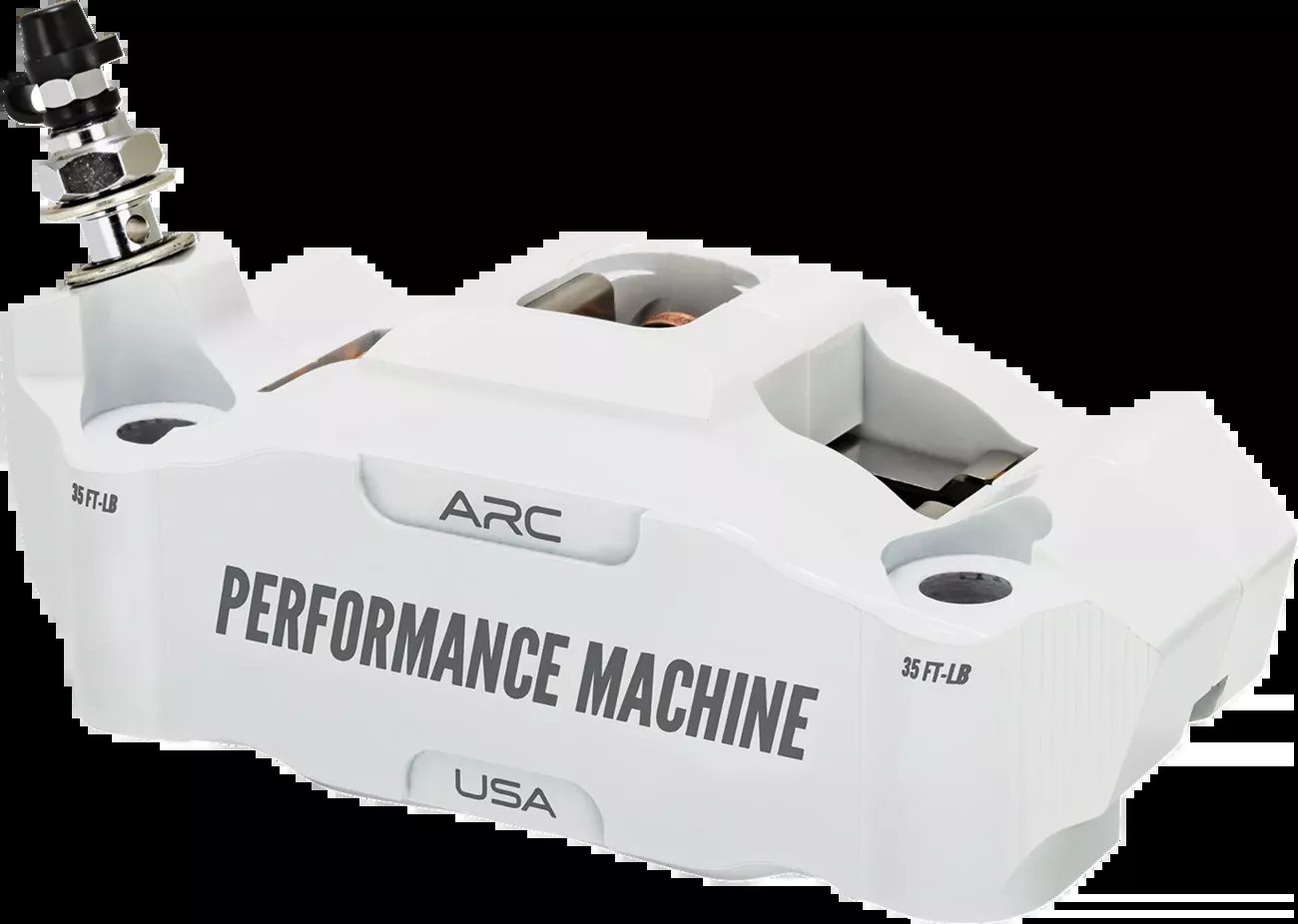 PERFORMANCE MACHINE (PM) Radial Mount Caliper - Front Left - White - 0052-2427-WC