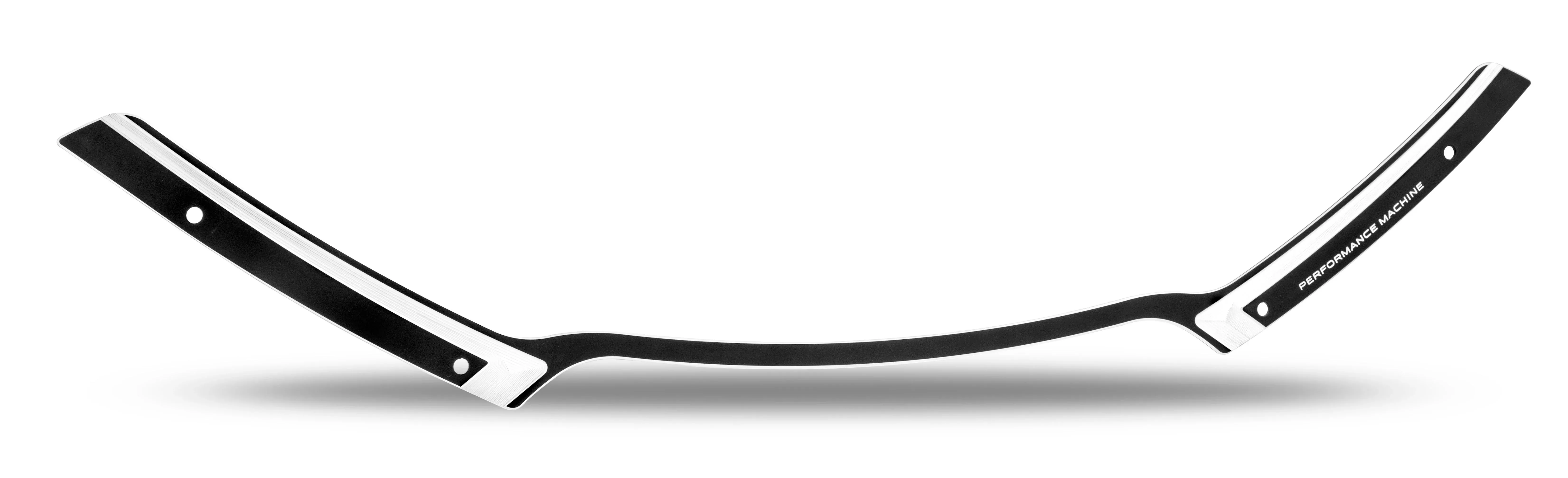 Performance Machine Scallop Black Contrast Cut Harley FLTR Windshield Trim 15-23