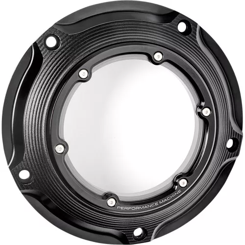Performance Machine Vision Derby Cover for 2016-2023 Harley Touring - Black Ops