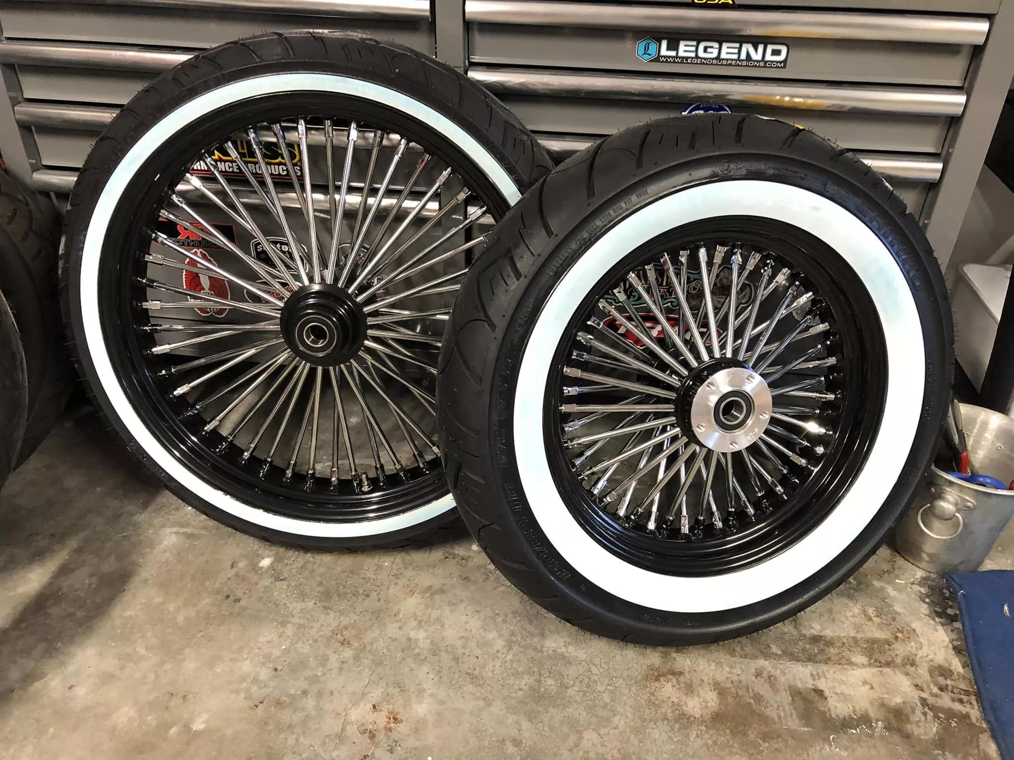PHAT MAX BIG SPOKE WHEEL PACKAGE C/W WWW TIRES HARLEY DAVIDSON MODELS