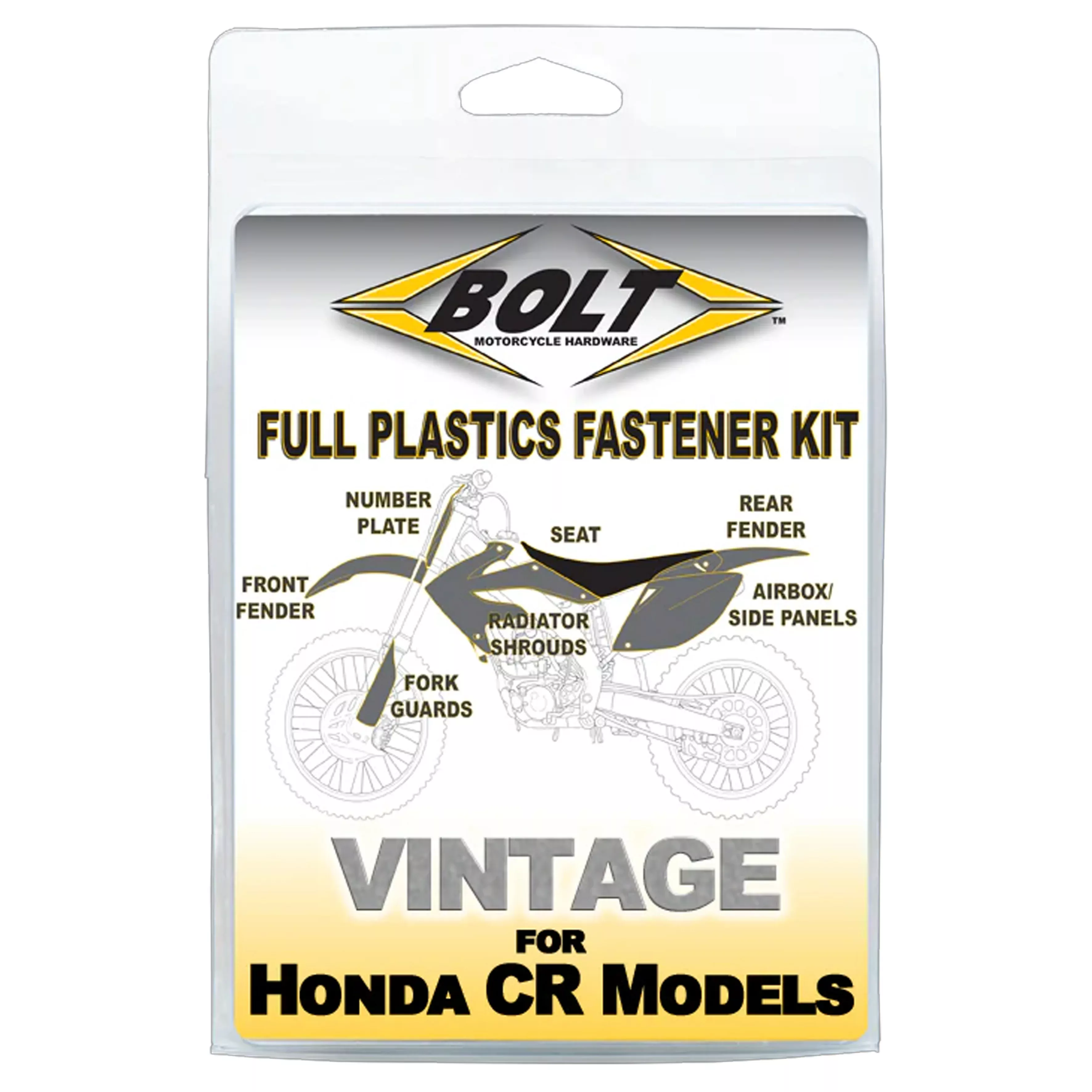 PLASTIC BOLT KIT CR 500 90-01, BOLT HARDWARE HON-9001103
