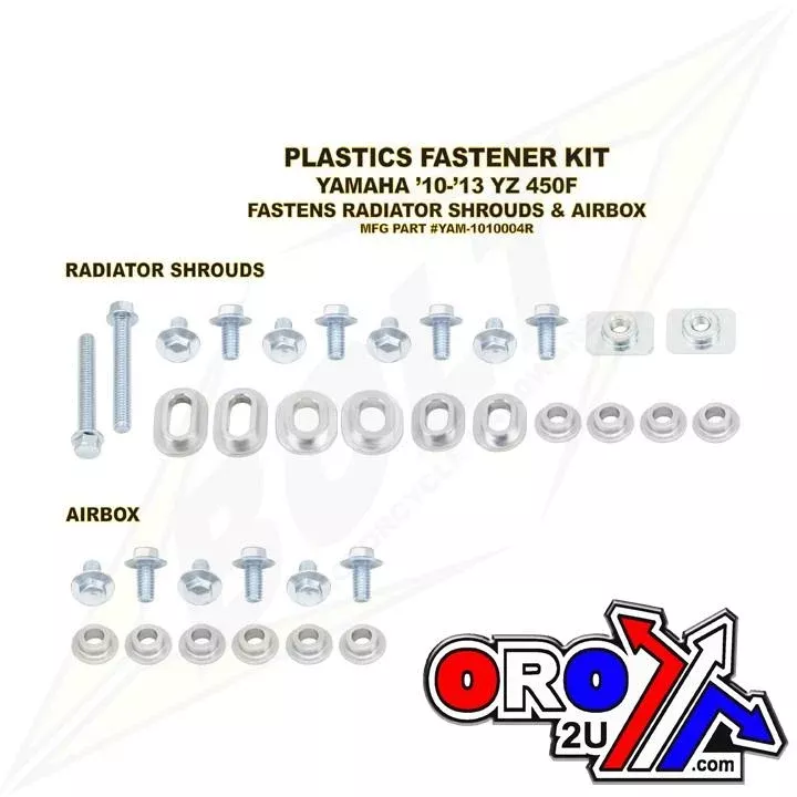 PLASTIC BOLT KIT YZF450 10-13, BOLT HARDWARE YAM-1010004R