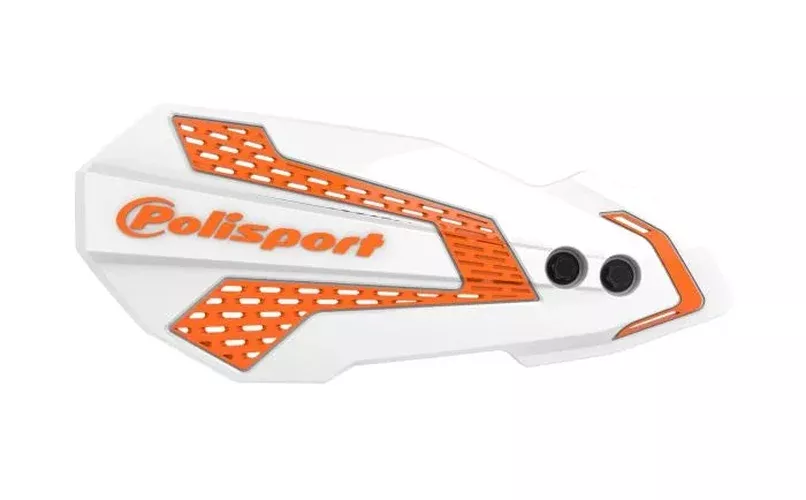Polisport Plastics Handguards, Plastic Part - MX Flow White/Orange 8308200027
