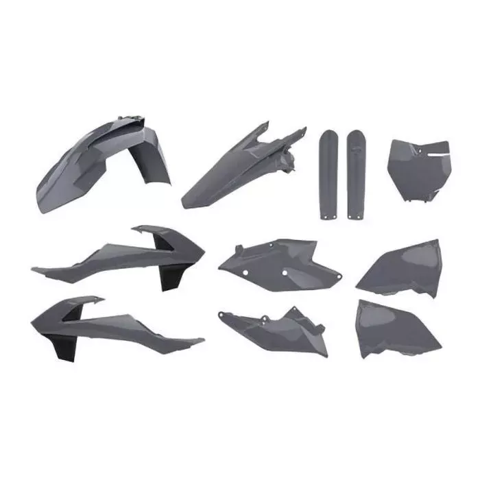 Polisport Plastics Polisport MX Full Kit Nardo Grey 91057 fits 2022-2024 Honda CRF250R / 2021-2024 Honda CRF450R, CRF450RWE, CRF450RX / 2021, 2024 Honda CRF450RL, CRF450X