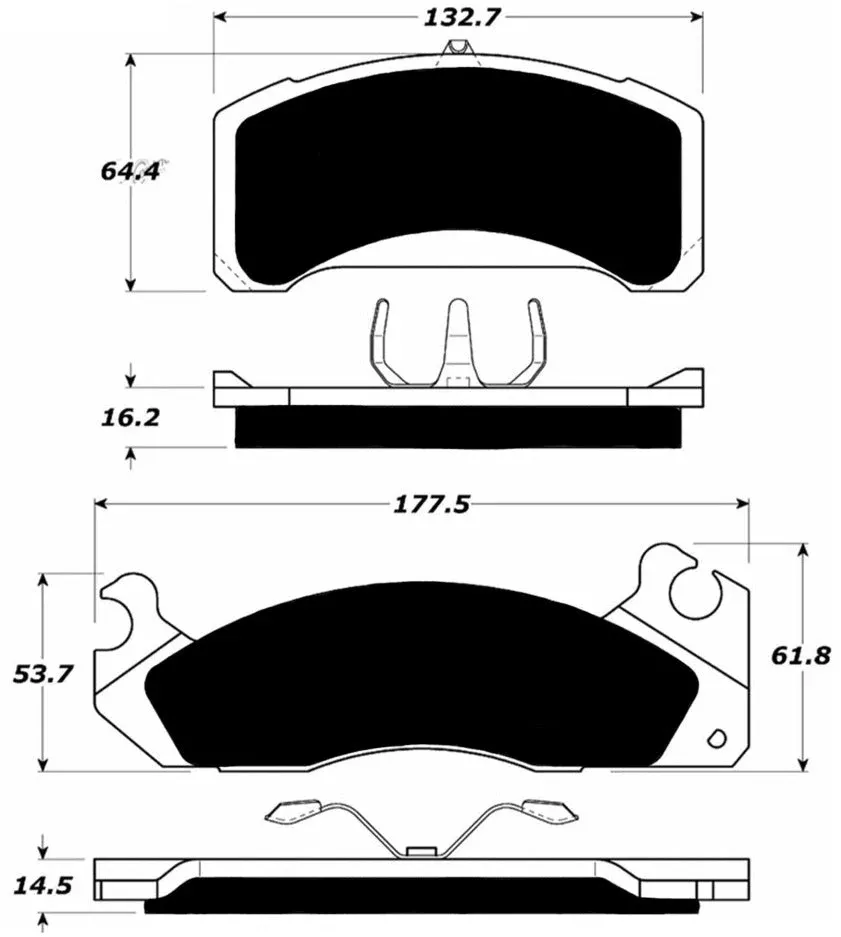 Porterfield Brake Pads for 1984 MERCURY COUGAR Heavy Duty