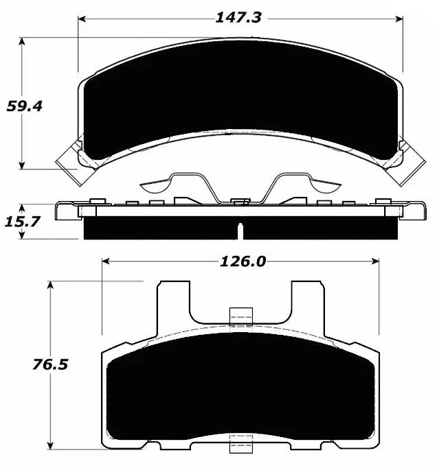 Porterfield Brake Pads for 1998 GMC K2500 4WD 11″ Rear Shoe