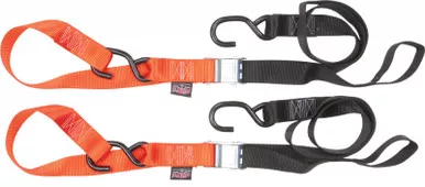 Powertye Fat Strap W/Soft Tye 1.5" X 72" (Black/Orange) - 29629