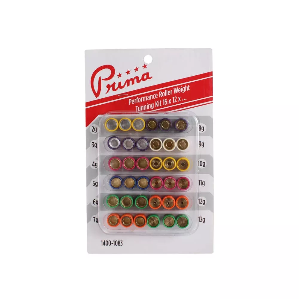 Prima 15x12mm Roller Weight Tuning Kit 2g-13g | 36-Piece