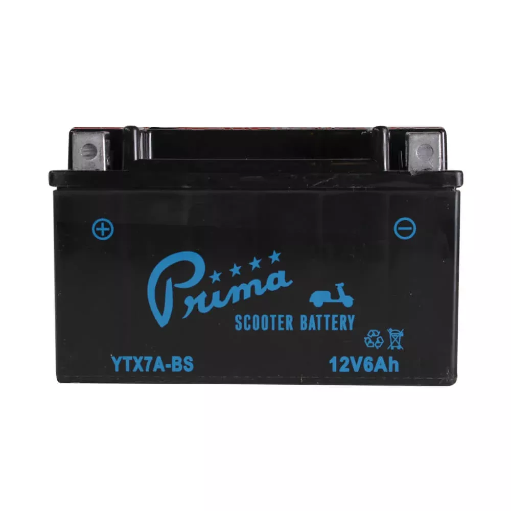 Prima Battery (12V TX7A-BS);Genuine 125,150,170i, Kick