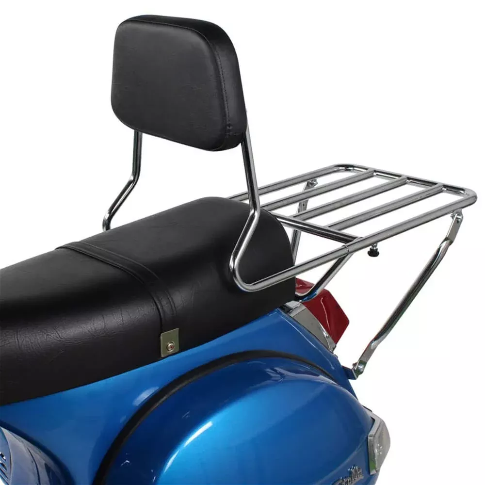 Prima BBQ Rear Rack w/ Backrest - Vespa P Series, Stella