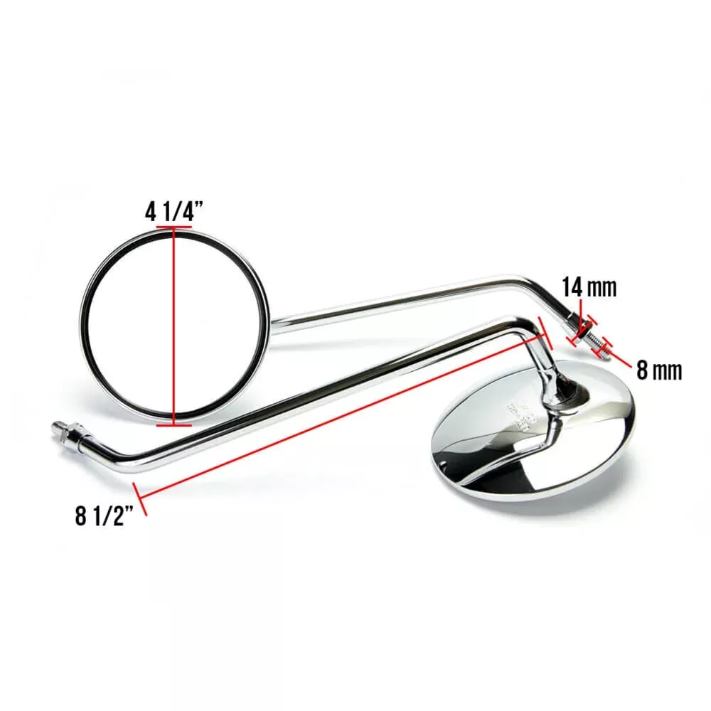 Prima Mirror Set |Left & Right |Chrome |Genuine Buddy