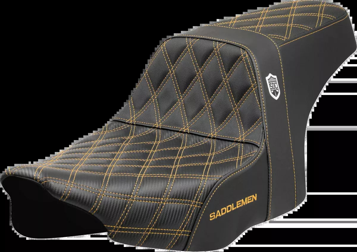 Pro Series SDC Performance Seat - Gold Stitching - w/o Backrest - FLT/FLH '23-'24