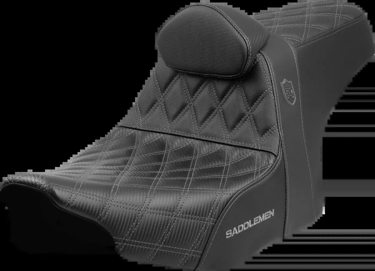 Pro Series SDC Performance Seat - Gray Stitching - w/ Backrest - FLT/FLH '23-'25