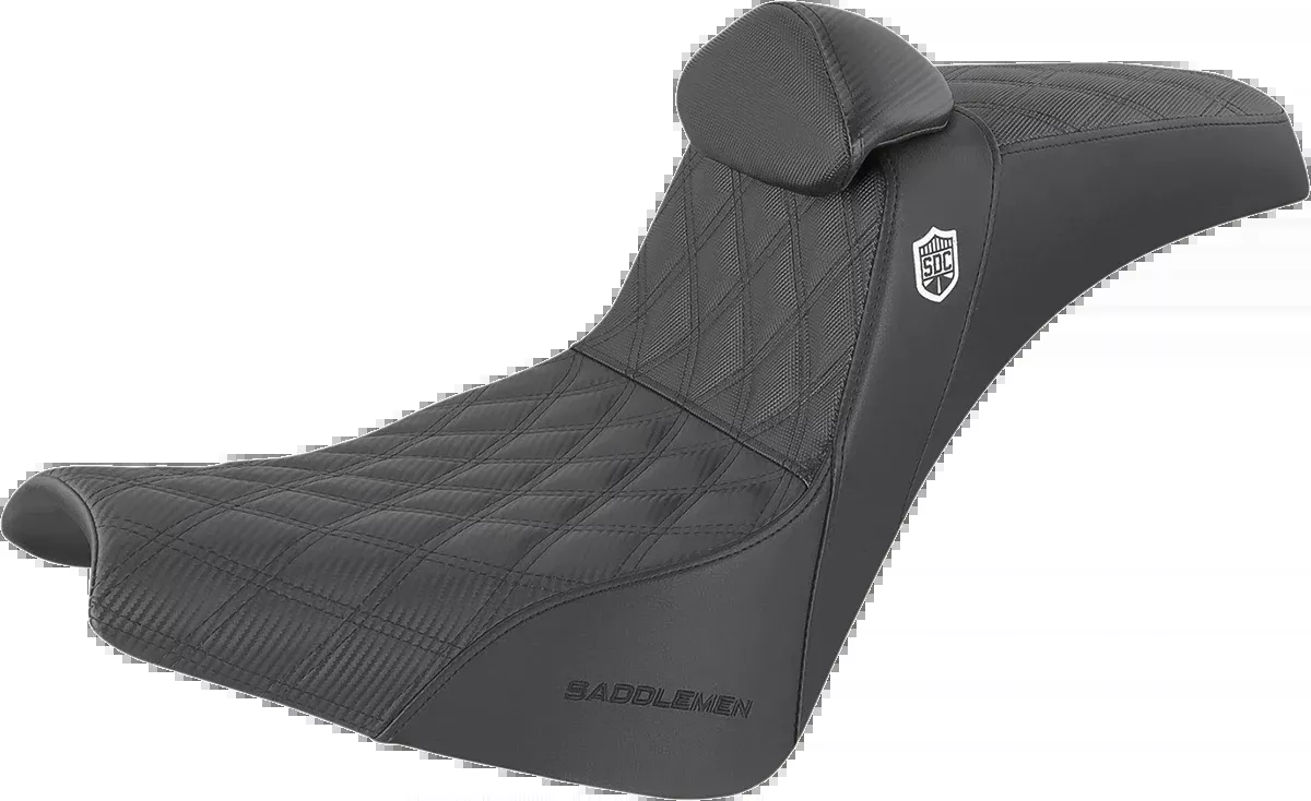Pro Series SDC Performance Seat - w/ Backrest - Lattice Stitch/Lumbar Gripper - FX/FL '18-'24