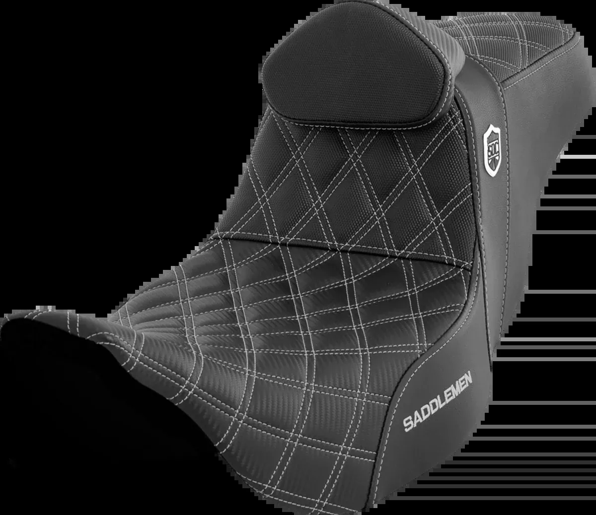 Pro Series SDC Performance Seat - w/ Backrest - Silver Stitch - FLH/FLT '08-'23