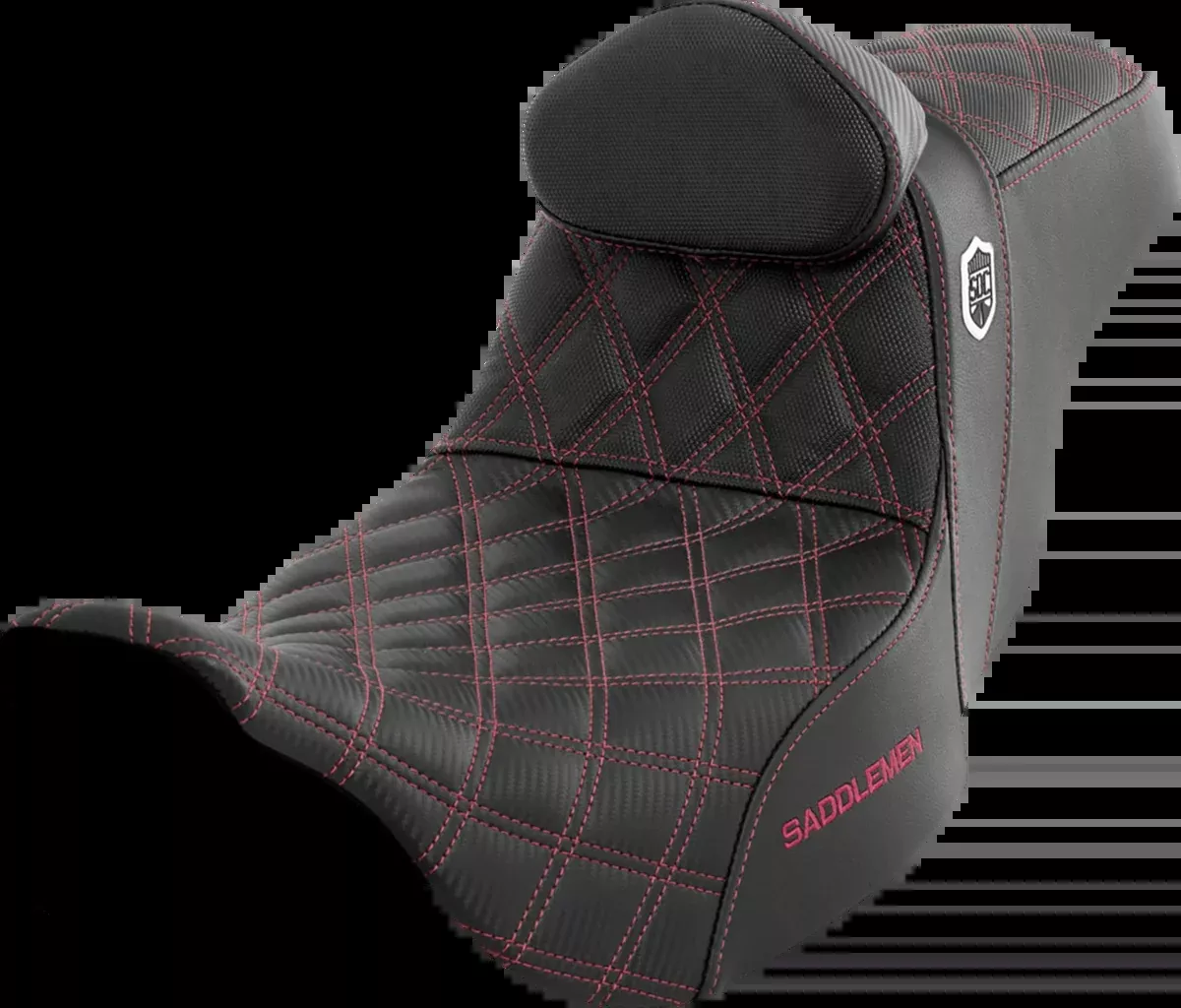 Pro Series SDC Performance Seat - w/ Backrest - Wine Berry Stitch - FLH/FLT '08-'23