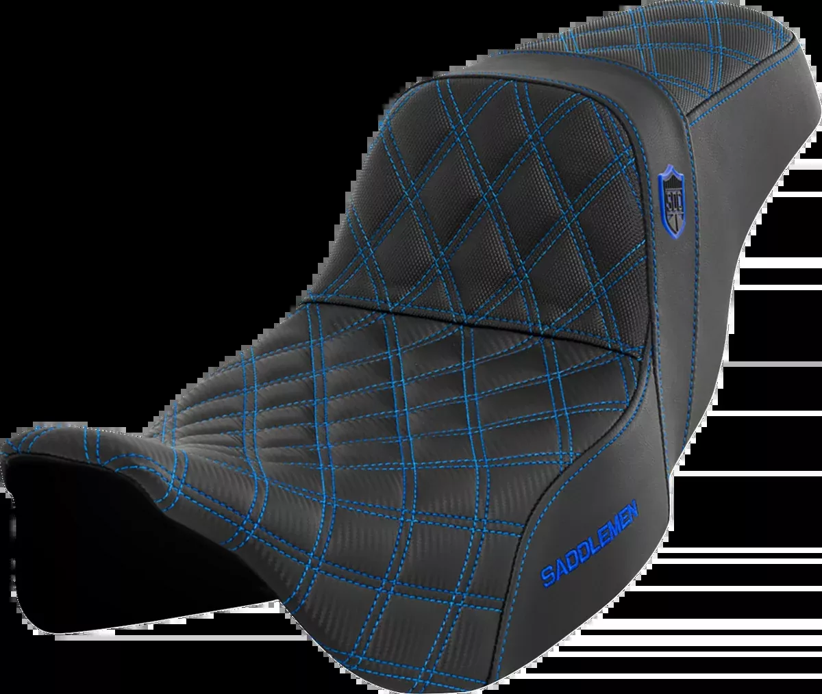 Pro Series SDC Performance Seat - w/o Backrest - Blue Stitch - FLH/FLT '08-'23