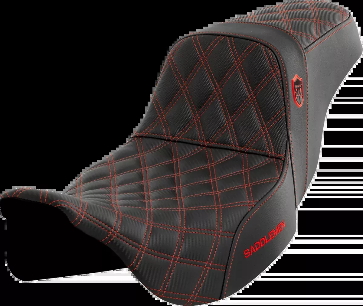 Pro Series SDC Performance Seat - w/o Backrest - Red Stitch - FLH/FLT '08-'23