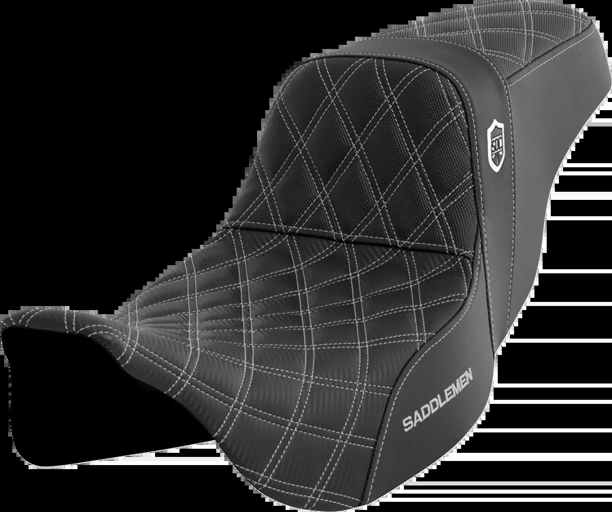 Pro Series SDC Performance Seat - w/o Backrest - Silver Stitch - FLH/FLT '08-'23
