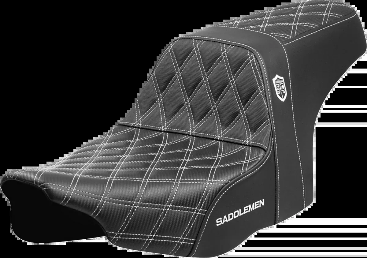 Pro Series SDC Performance Seat - White Stitching - w/o Backrest - FLT/FLH '23-'24