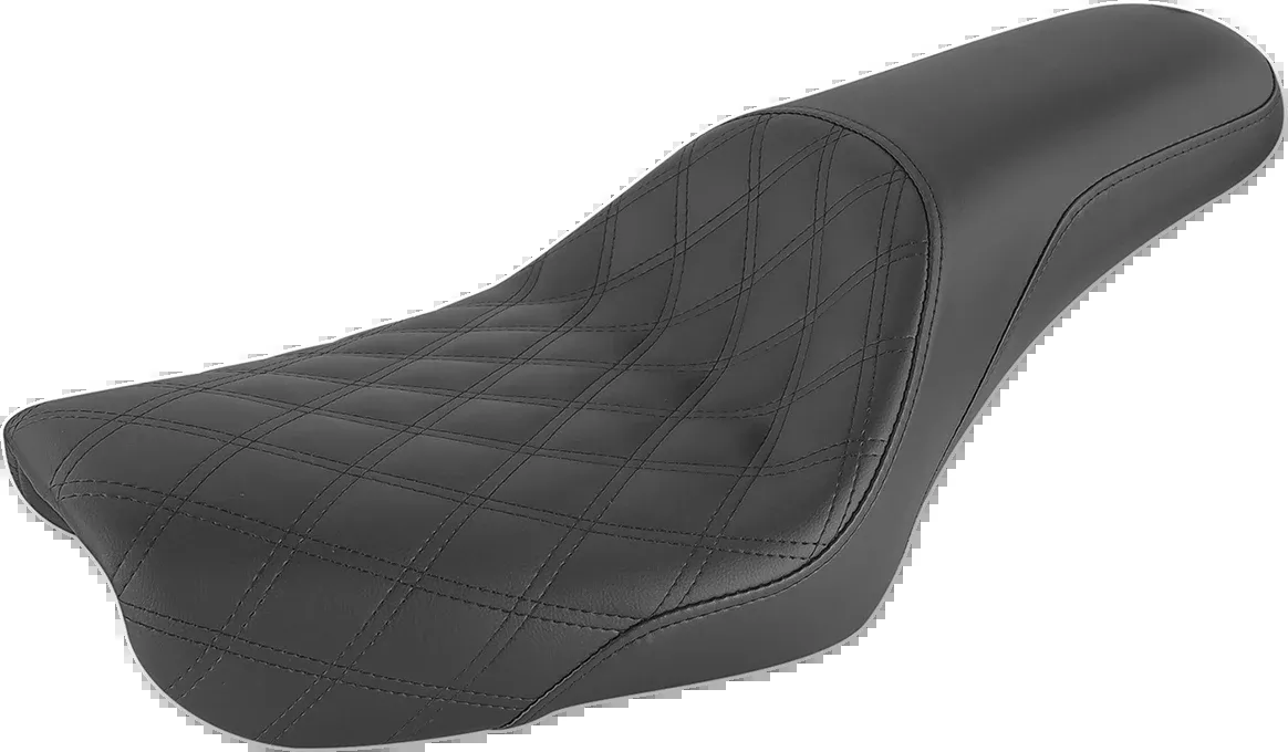 Profiler Seat - Front Lattice/Rear Smooth - Black - FXD '04-'05
