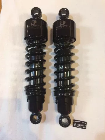 Progressive 412 Heavy Duty 11.5" Black Rear Shocks fits 2006-2025 Harley Touring