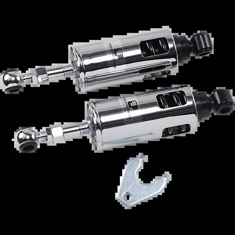 PROGRESSIVE 422 SERIES RAP SHOCKS CHROME HARLEY SOFTAILS 85-99
