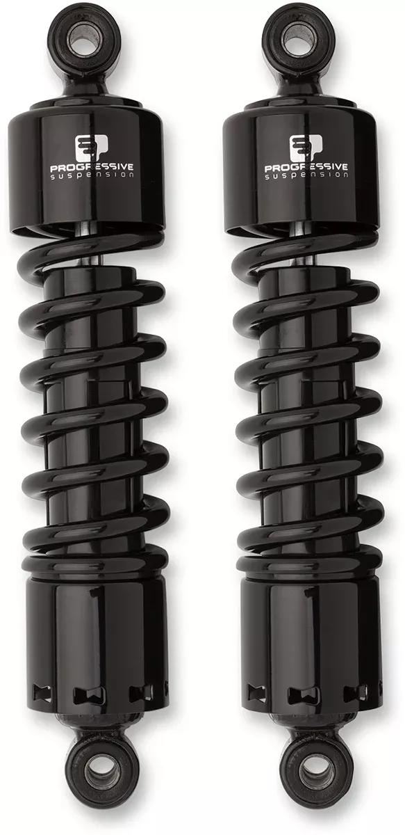 Progressive Suspension 412 Cruiser Series Shocks for Cruiser and Touring Bikes – 14.25 Inch, Black – Part No. 412-4260B
