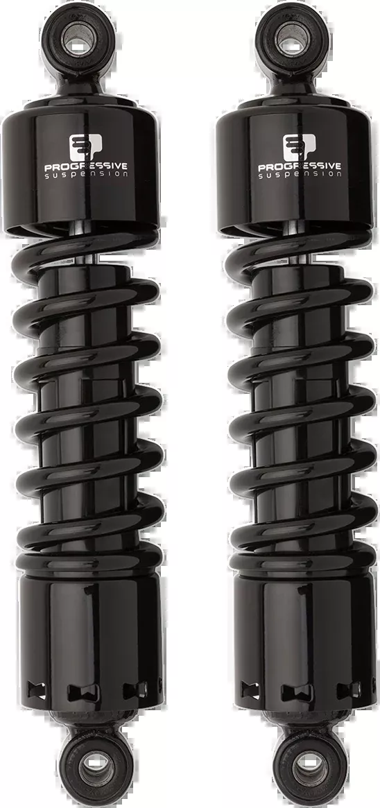 Progressive Suspension 412 Series Shock – 12 Inch Heavy Duty Black for Dyna Models 412-4044B