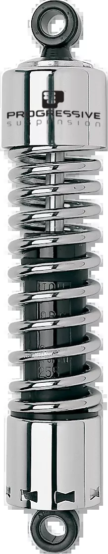 Progressive Suspension 412 Series Shock - 14.25 Inch Standard Chrome for Harley-Davidson Models (Part #412-4024C)